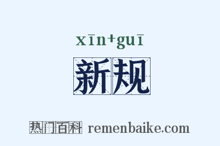 新规是什么意思的图片